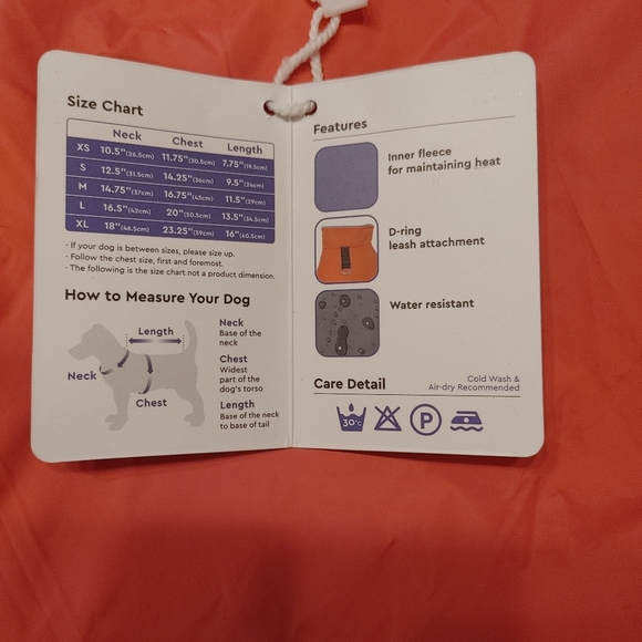 Dog puffer Jacket Hot pink/Teal Fleece - Picture 5 of 7